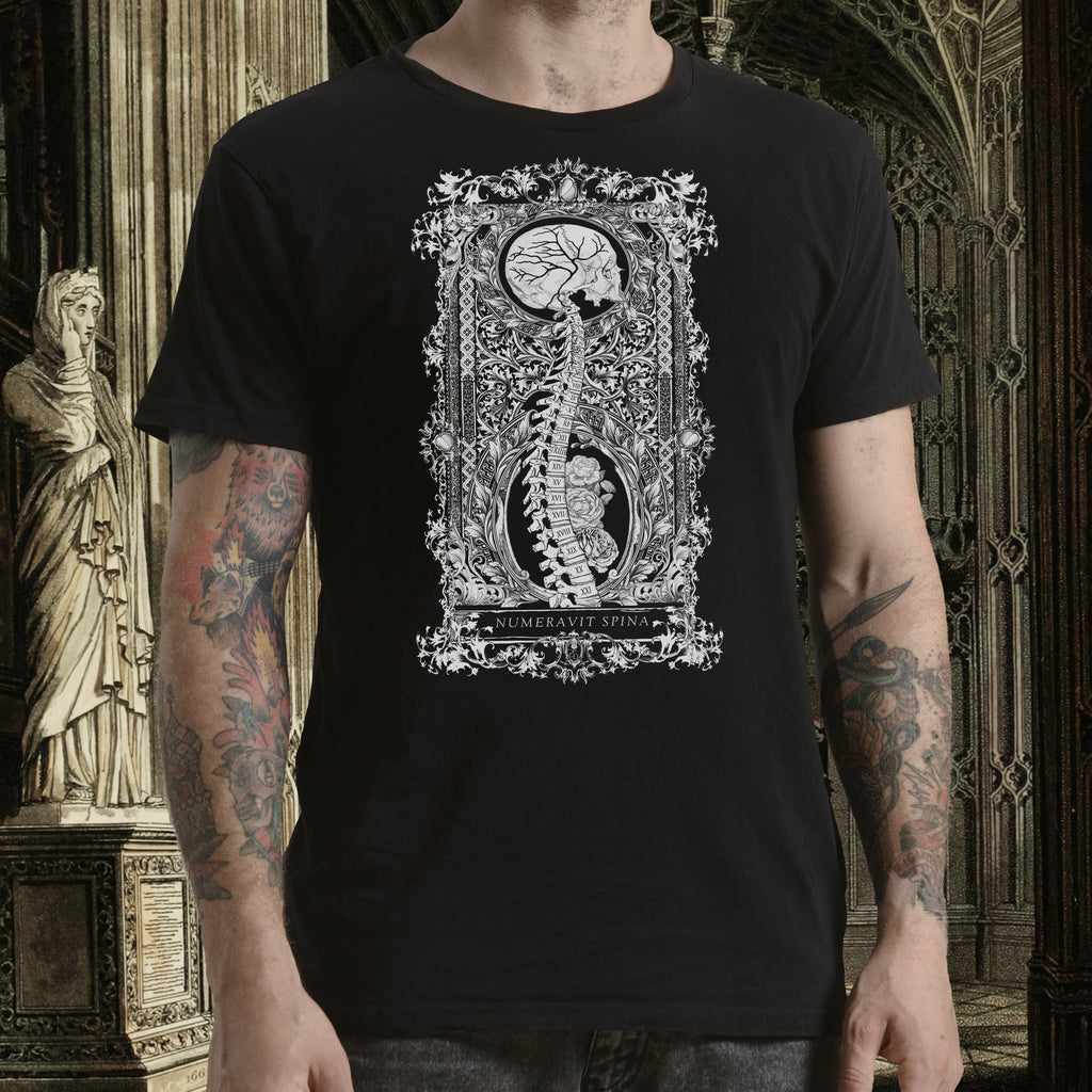 anatomical black white shirt men