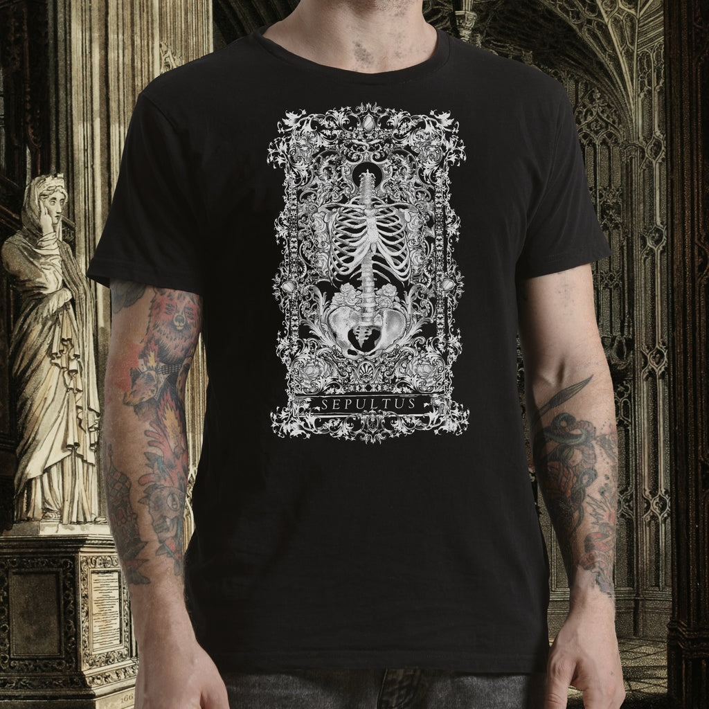 skeleton graphic tee shirt men 