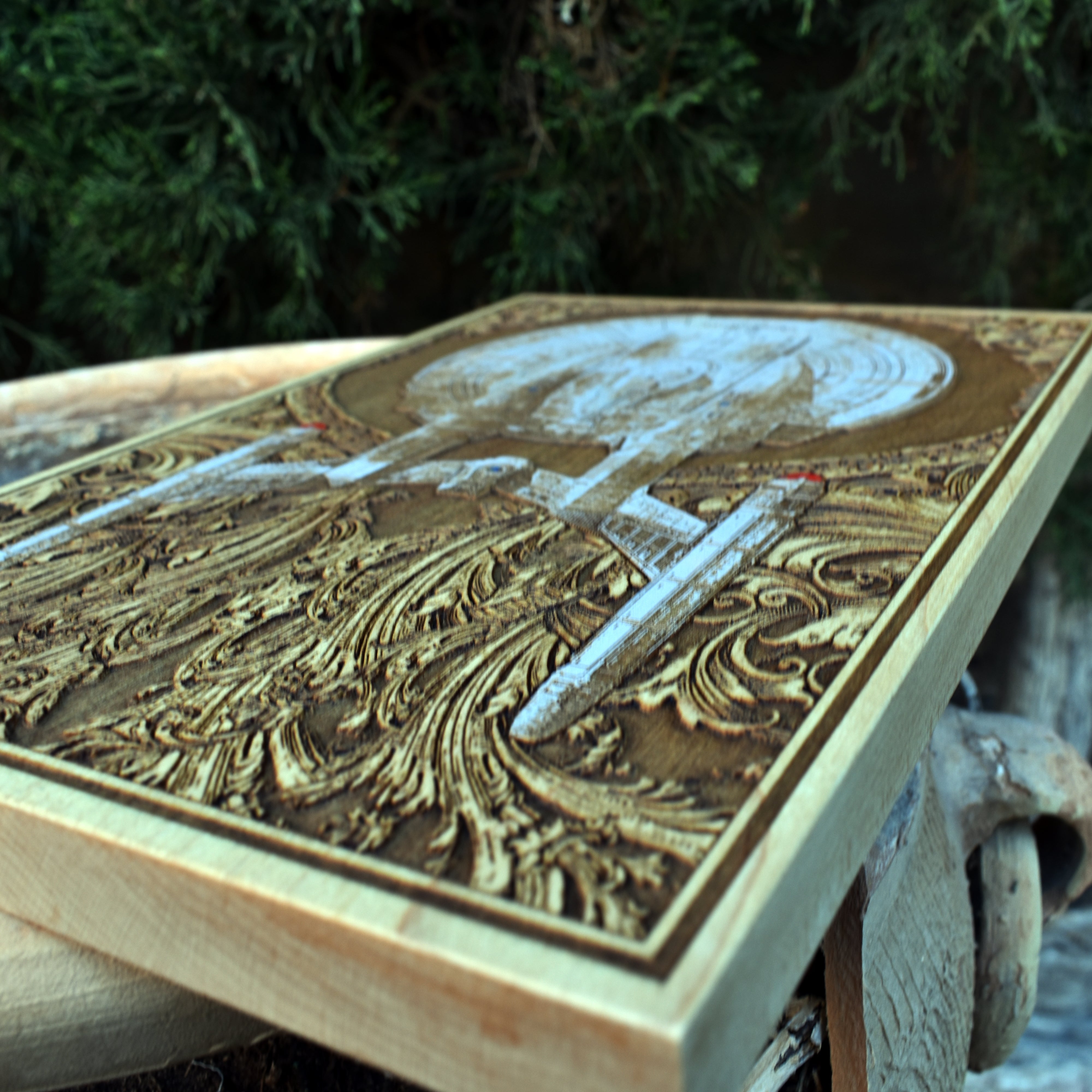Intergalactic Ship XIII Enterprise- Medium Hand Painted
