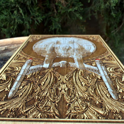 Intergalactic Ship XIII Enterprise- Medium Hand Painted