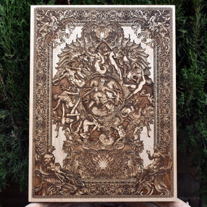 Neptune - Artwork on Maple - Large