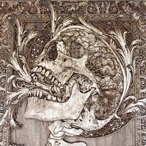 Scream, Horror Creepy Gothic Altar Art, Satanic Temple Wall Art, Demon Pagan Art, Woodcut - A4 Size