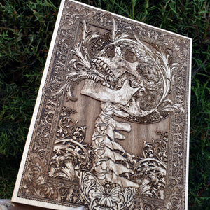Scream, Horror Creepy Gothic Altar Art, Satanic Temple Wall Art, Demon Pagan Art, Woodcut - A5 Size