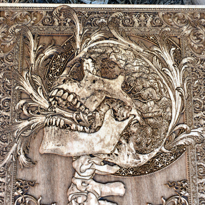 Handmade wooden artwork 'nan' – wood gift for 5 year anniversary, wedding present, gift for him or her, romantic handcrafted decor