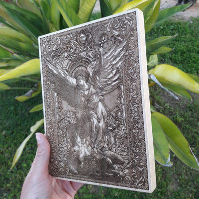 Handmade wooden artwork 'nan' – wood gift for 5 year anniversary, wedding present, gift for him or her, romantic handcrafted decor