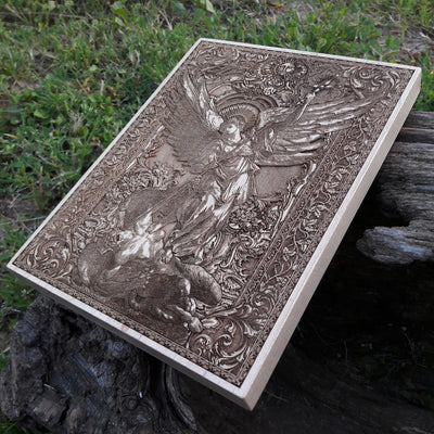 Handmade wooden artwork 'nan' – wood gift for 5 year anniversary, wedding present, gift for him or her, romantic handcrafted decor