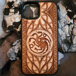 Load image into Gallery viewer, iPhone &amp; Samsung Galaxy Wood Phone Case - Targaryen Dragon Game of Thrones
