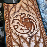 Load image into Gallery viewer, iPhone &amp; Samsung Galaxy Wood Phone Case - Targaryen Dragon Game of Thrones
