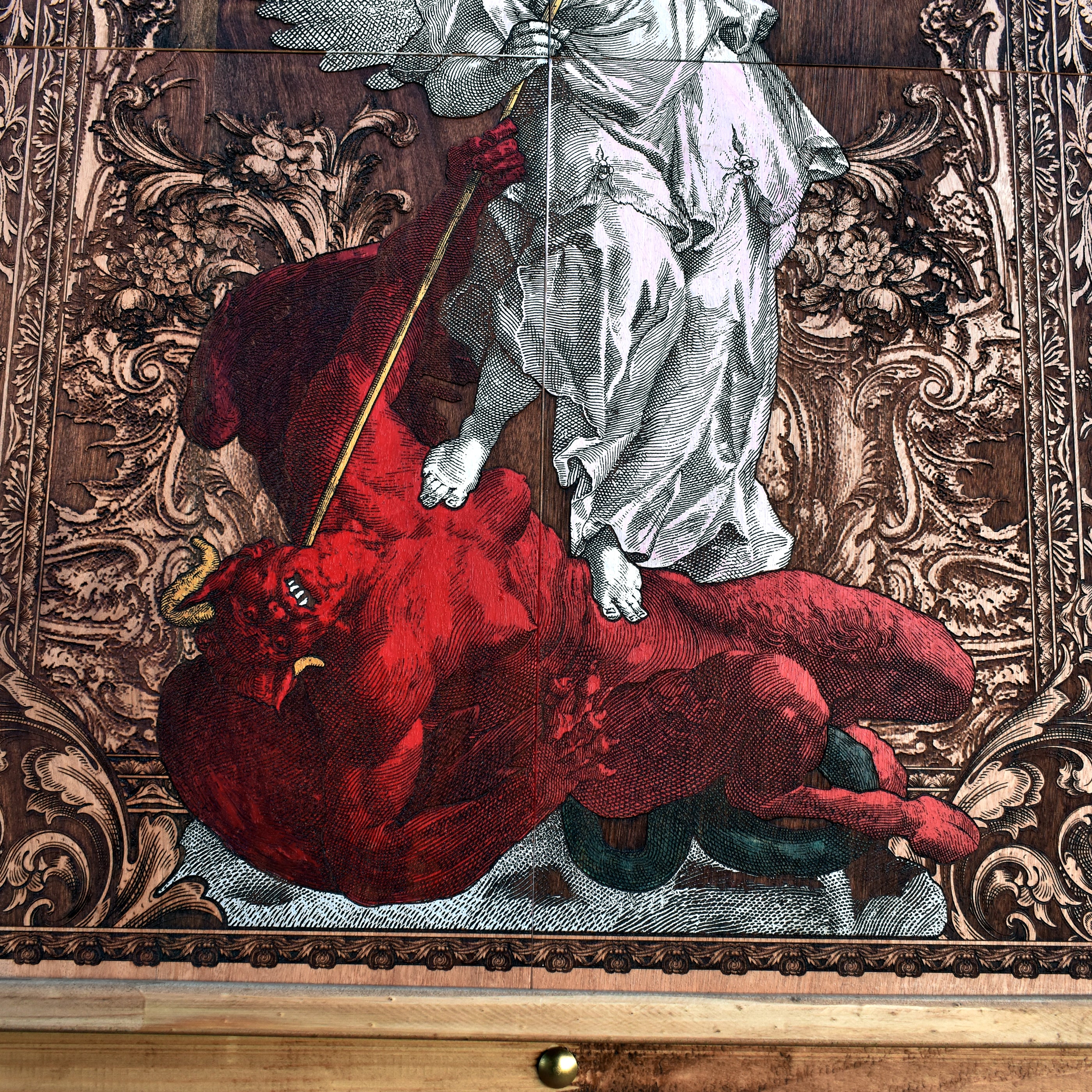 St Michael The Archangel - Mega Size - 4 Wood Pieces