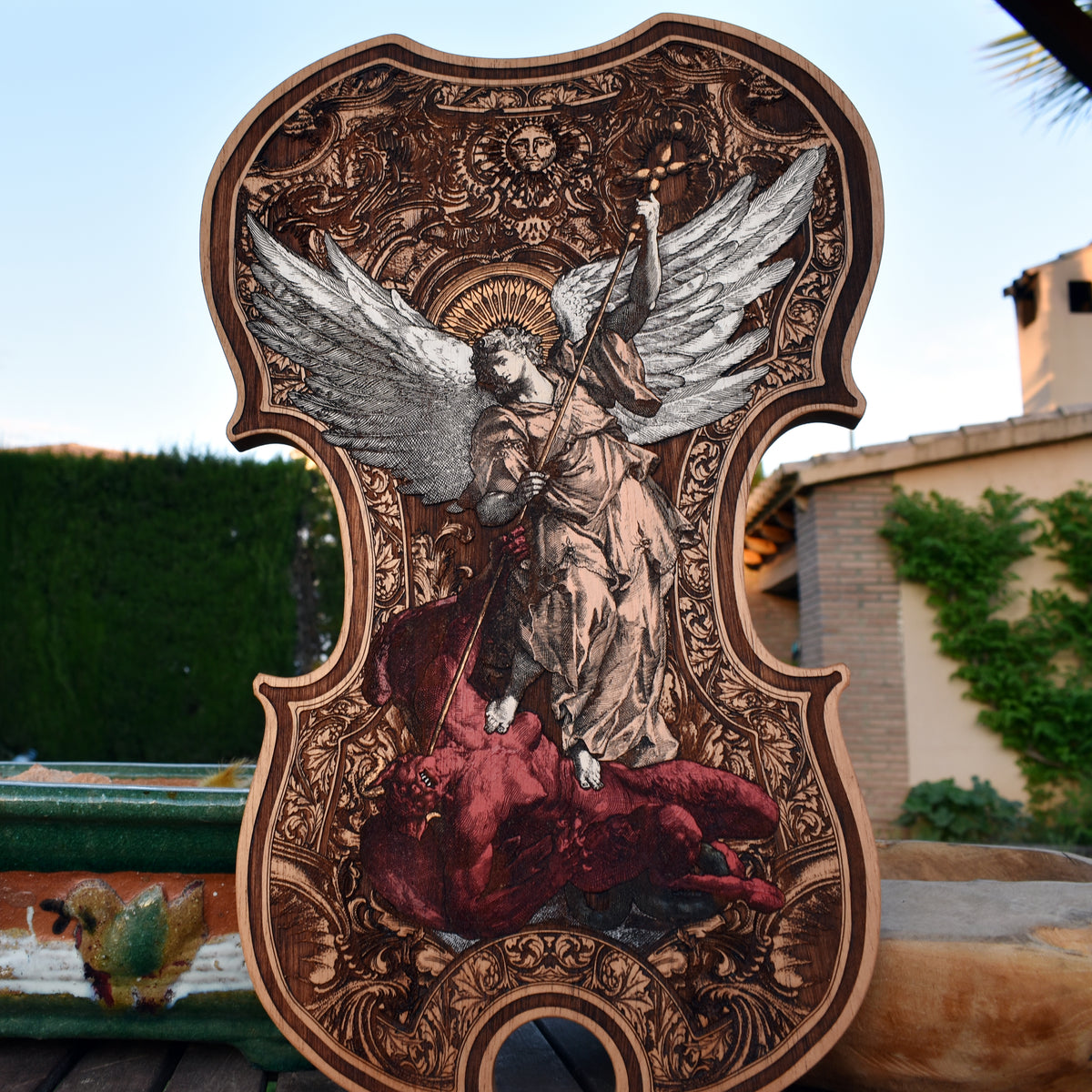 Saint Michael The Archangel Wood Wall Art - Home Blessing, Housewarming ...