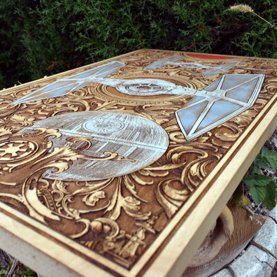 Intergalactic Ship I Star Wars  - Extra Large Star Wars engraved wood phone case