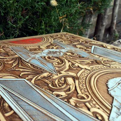 Intergalactic Ship I Star Wars  - Extra Large Star Wars engraved wood phone case