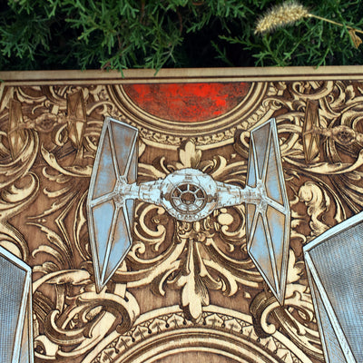 Intergalactic Ship I Star Wars  - Extra Large Star Wars engraved wood phone case