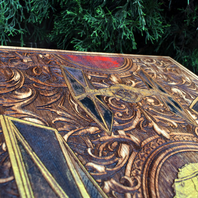 Intergalactic Ship XI Star Wars  - Large Cedar Wood - Hand Painted Star Wars engraved wood phone case