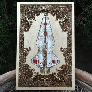 Star Wars Venator Star Destroyer Wood - Medium