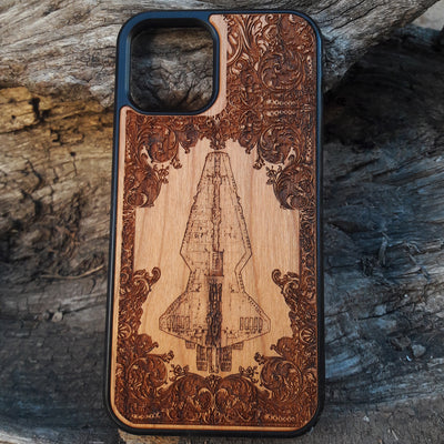 Intergalactic Ship VII Star Wars - Wood Phone Case Star Wars engraved wood phone case