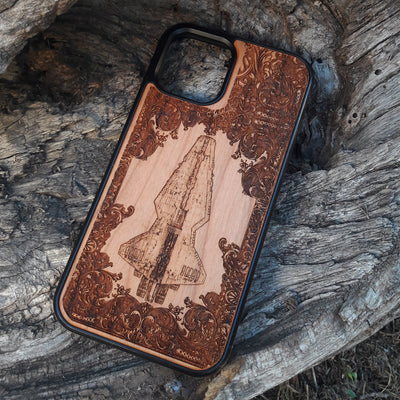 Intergalactic Ship VII Star Wars - Wood Phone Case Star Wars engraved wood phone case