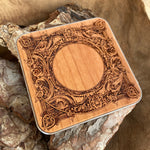 Load image into Gallery viewer, Custom Symbols Engraved on Wood Wireless Charger
