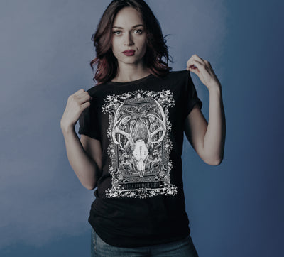 animal skull printed shirt women