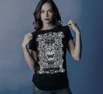 Load image into Gallery viewer, goth black tee for women
