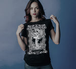 Load image into Gallery viewer, black goth tee for women 
