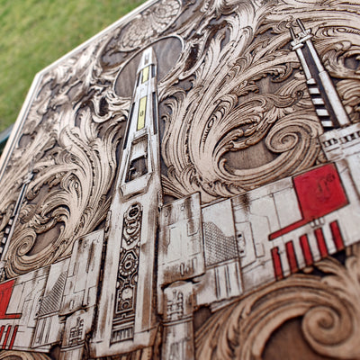 Intergalactic Ship III Star Wars - Extra Large Star Wars engraved wood phone case