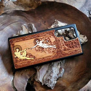 iPhone & Samsung Galaxy Wood Phone Case - Adam Michelangelo Hand Painted