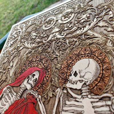 dark art woodcut engraved