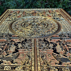 Aztec Calendar Black Paint - Large