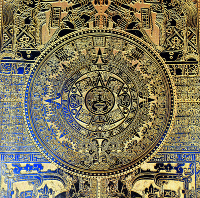 Calendario Azteca Pintura Negra - Grande