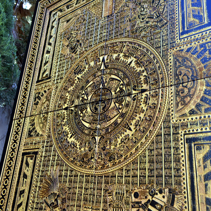 Aztec Calendar version II - Mega Size - 4 Wood Pieces