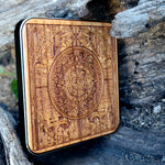 Load image into Gallery viewer, Aztec Calendar Wood Wireless Charger
