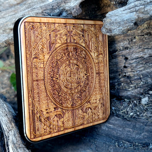 Aztec Calendar Wood Wireless Charger