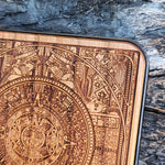 Load image into Gallery viewer, Aztec Calendar Wood Wireless Charger
