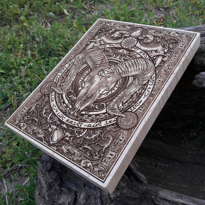 Handmade wooden artwork 'nan' – wood gift for 5 year anniversary, wedding present, gift for him or her, romantic handcrafted decor