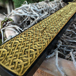 Load image into Gallery viewer, Carved Wall Hanging Celtic Cross Sculpture

