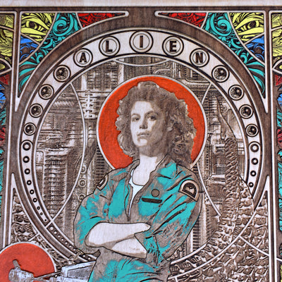 Arte de pared de madera de Ellen Alien I - Grande