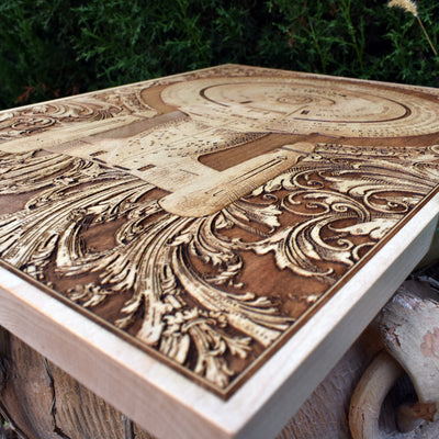 Intergalactic Ship IV Enterprise - Large Alien xenomorph HR Giger biomechanical engraved phone case