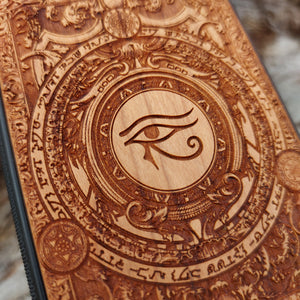 iPhone & Samsung Galaxy Wood Phone Case -Artwork "Eye of Horus"