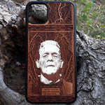 Load image into Gallery viewer, frankenstein wood phone case
