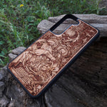 Load image into Gallery viewer, iPhone &amp; Samsung Galaxy Wood Phone Case - Skeleton Artwork &quot;Souls&quot;
