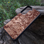 Load image into Gallery viewer, iPhone &amp; Samsung Galaxy Wood Phone Case - Skeleton Artwork &quot;Souls&quot;
