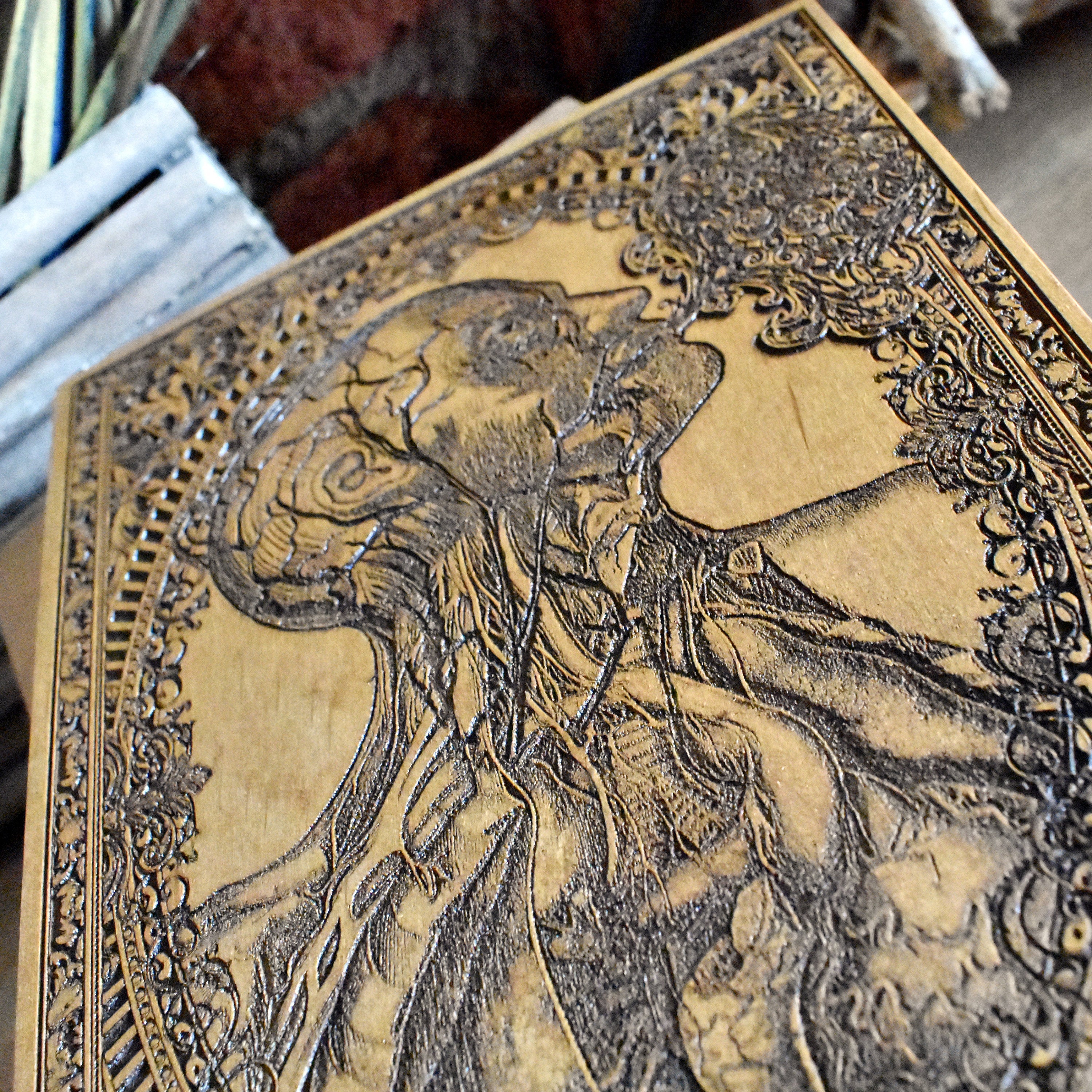 Unique doctor gift - detailed laser-engraved human anatomy art on wood.