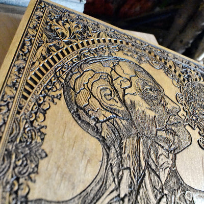 Handmade wooden artwork 'nan' – wood gift for 5 year anniversary, wedding present, gift for him or her, romantic handcrafted decor