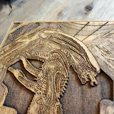 Handmade wooden artwork 'nan' – wood gift for 5 year anniversary, wedding present, gift for him or her, romantic handcrafted decor