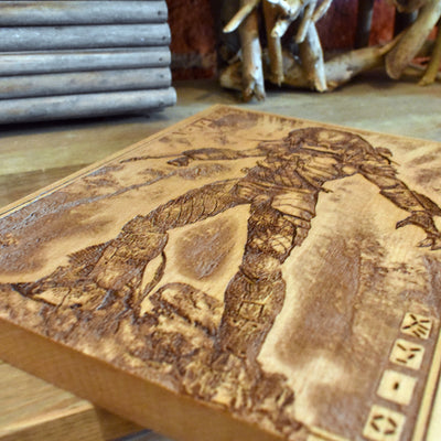 Handmade wooden artwork 'nan' – wood gift for 5 year anniversary, wedding present, gift for him or her, romantic handcrafted decor