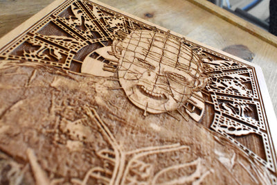 Handmade wooden artwork 'nan' – wood gift for 5 year anniversary, wedding present, gift for him or her, romantic handcrafted decor