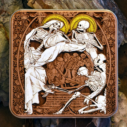 Hand-painted Human Souls dark art wireless charger for iPhone & Galaxy – unique Gothic skull design