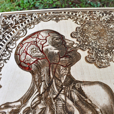 Nurse graduation gift wooden anatomical wall decor