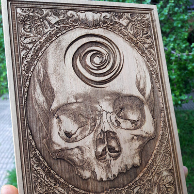 Handmade wooden artwork 'nan' – wood gift for 5 year anniversary, wedding present, gift for him or her, romantic handcrafted decor